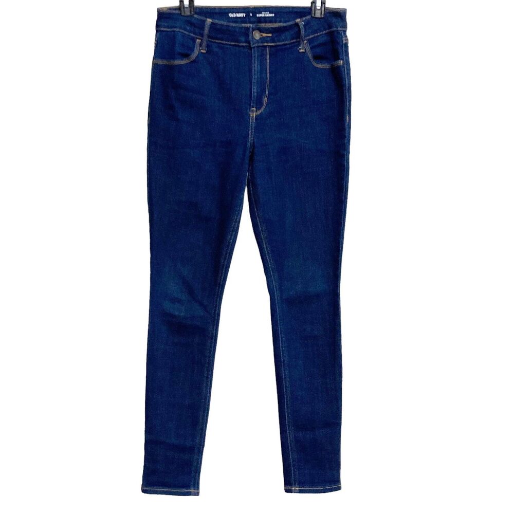 Old Navy High Rise Jeans Super Skinny Women's Size 6 Dark Wash 5-Pocket Stretch